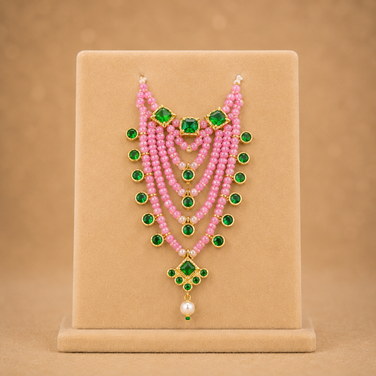 Jadauu Pearl Hasli Haar – 7 cm Length for Thakurji & Laddu Gopal