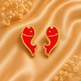 Matsyakrit Kundal — Divine Fish Shape Earrings for Thakur Ji Shringar