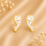 Matsyakrit Kundal — Divine Fish Shape Earrings for Thakur Ji Shringar