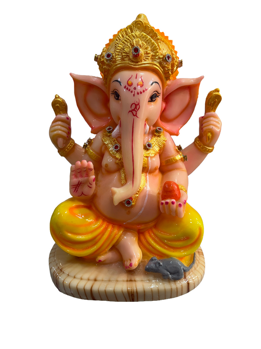 Shree Ganesh Ji – Dust Marble Murti ( Beige ) 25 Cm Height