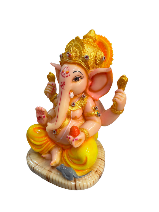 Shree Ganesh Ji – Dust Marble Murti ( Beige ) 25 Cm Height