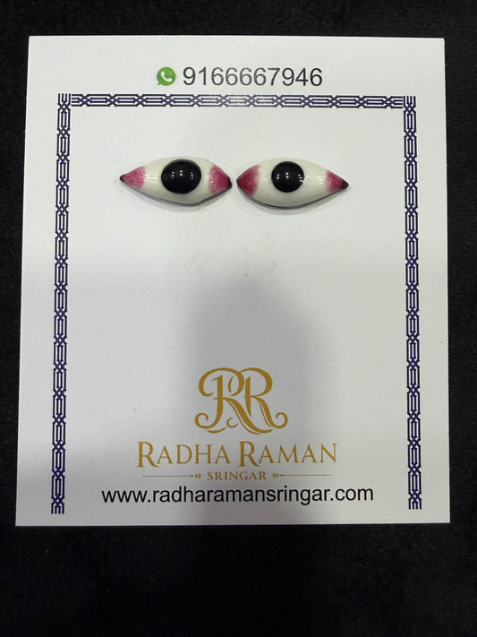 Oval Shaped Netra — Divine Eyes for Thakur Ji Shringar 2 CM