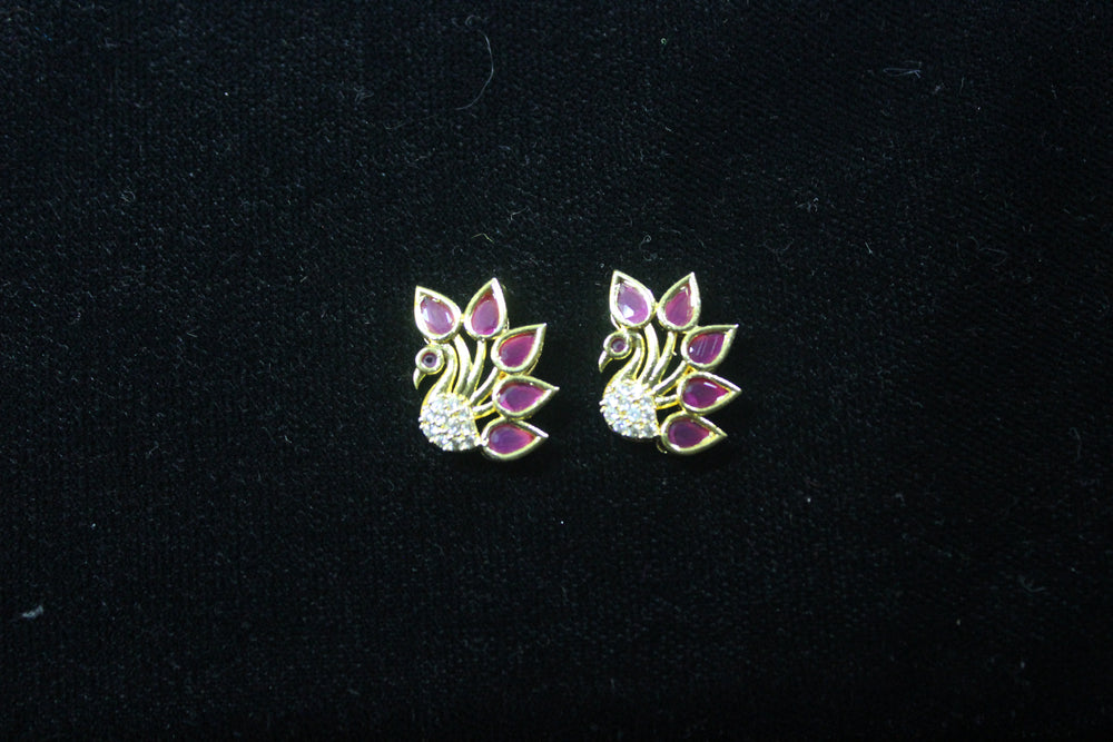 peacock inspired kundal earrings for laddu gopal ji