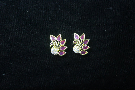 peacock inspired kundal earrings for laddu gopal ji