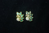 peacock inspired kundal earrings for laddu gopal ji
