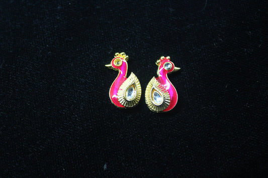 peacock inspired kundal earrings for laddu gopal ji