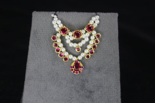 Ratanjadit Neelmani Multi-Layer Kanthi Haar | 3.5 CM