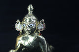Mayurakrit Kundan Kundal — Peacock Shape Earrings for Thakur Ji Shringar | 2 CM