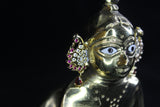 Mayurakrit Kundan Kundal — Peacock Shape Earrings for Thakur Ji Shringar | 2 CM