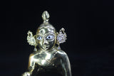 Mayurakrit Kundan Kundal — Peacock Shape Earrings for Thakur Ji Shringar | 2 CM