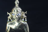 Matsyakrit Kundan Kundal — Fish Shape Earrings for Thakur Ji Shringar | 1.5 CM