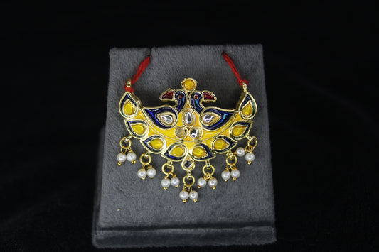 Mayur Rajsi Haar Mala — Morpankh Style Mala for Thakur Ji Shringar | 3.5 CM HEIGHT | 4.5 WIDTH