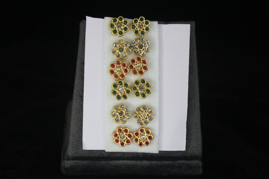 Rajsi Karnphool — Traditional Earrings for Thakur Ji Shringar 1 Pair