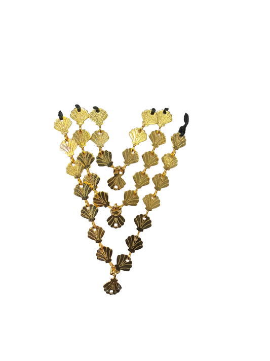 Golden Mala for Thakur Ji – Elegant Deity Necklace for Daily & Festive Shringar