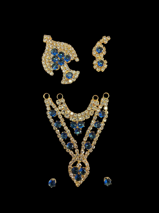 Complete Shringar Set for Thakur Ji – Mukut, Mala & Kundal Combo | Premium Deity Jewellery Set Height 5.5 CM