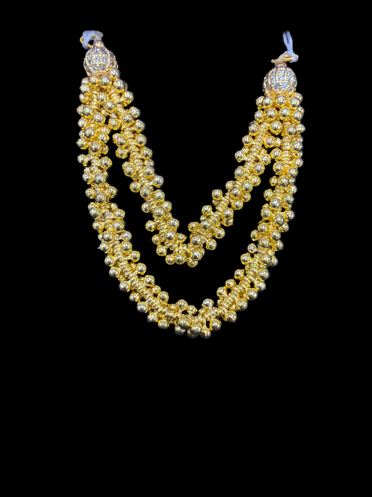 Golden Mala for Thakur Ji – Elegant Deity Necklace for Daily & Festive Shringar AD